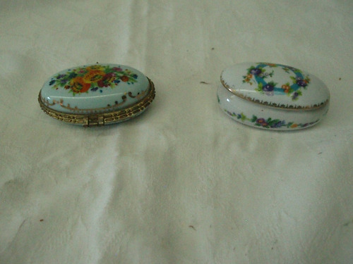 Cajitas Pastilleros De Porcelana
