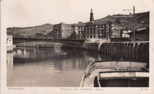 1951 Postal Puente Del General Mola Bilbao España Vizcaya