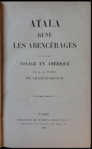 Atala René Les Abencérages Suivis Du Voyage Enamériq 47n 386
