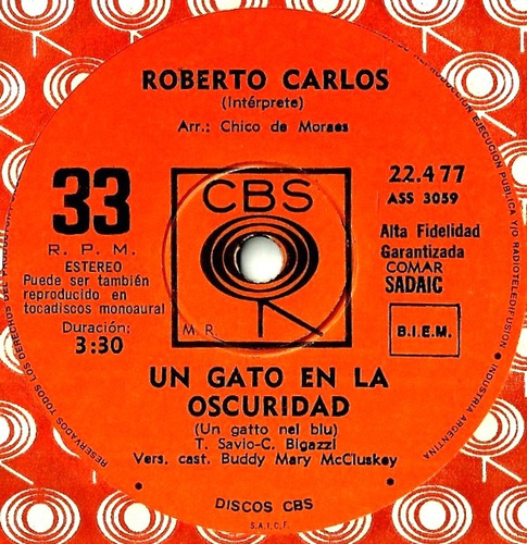 Roberto Carlos  Un Gato En La Oscuridad/ La Enamorada Simple