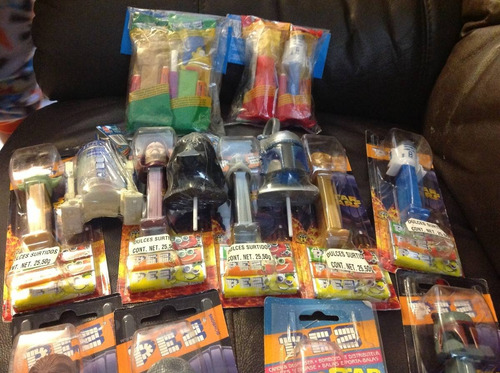 Star Wars Lote 19 Dispensadores Pez Dulces R2d2 Darth Vader