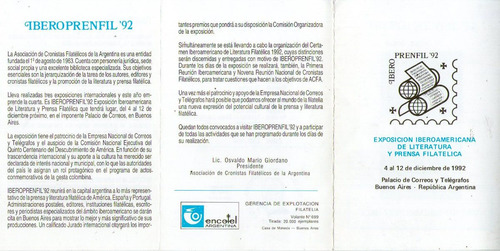 Imagen 2 de 2 de Argentina Volante Filatélico Pinturas R. Soldi = Filatelia