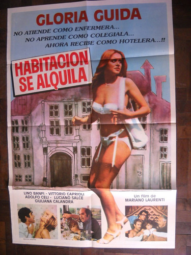 Afiche Original Habitacion Se Alquila Gloria Guida Italiana
