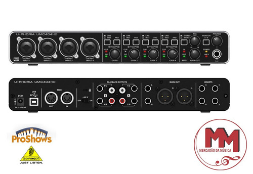 Interface Behringer Uphoria Umc 404 Hd - Umc404 Nota Fiscal