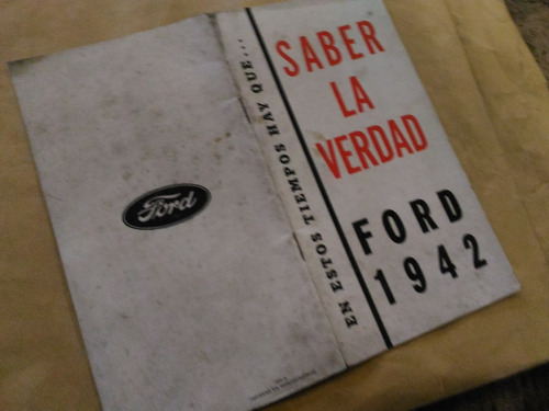 Ford 1942 Folleto De Concesionario