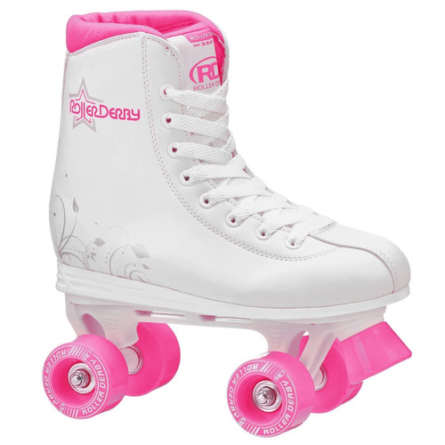 Patines Roller Derby Blanco/rosa Talla 23 Blakhelmet Nsp Pau