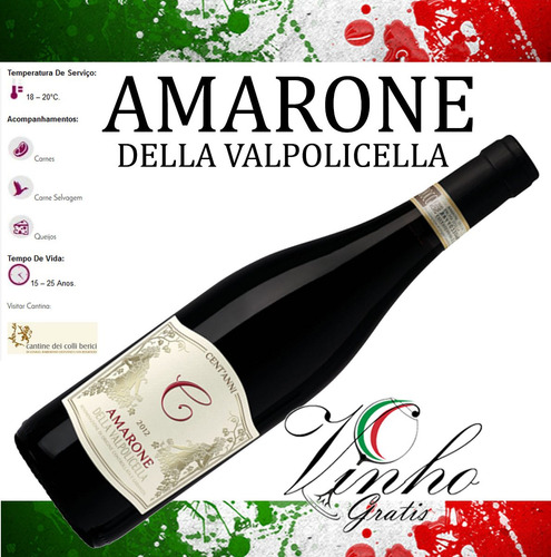 Vinho Italiano Amarone Della Valpolicella 2013 Berice