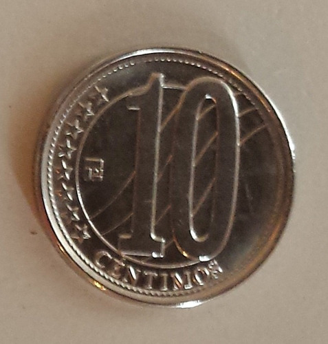 Imagen 1 de 2 de Moneda Venezuela 10 Céntimos 2012 Unc