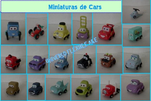 Miniaturas De Cars (3cm) En Masa Flexible