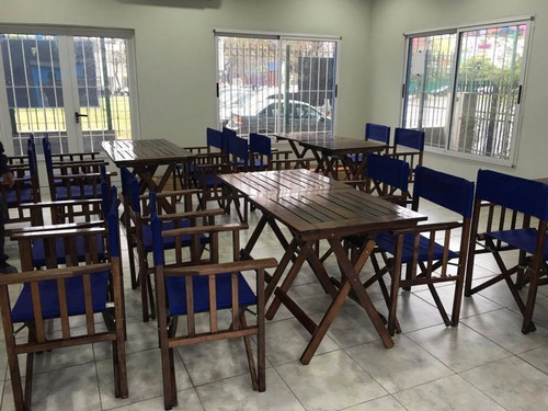 Sillones Director Madera Y Mesa Plegables Fábrica Exterior Bar Jardin
