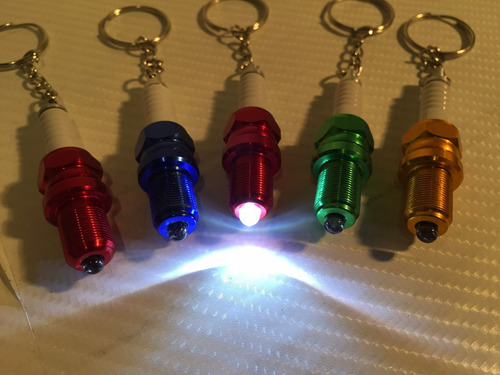 Llavero Linterna Led Simil Bujia Varios Colores Regalo B02