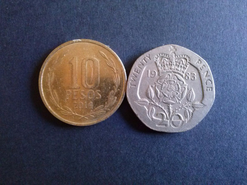 Moneda Inglaterra 20 Pence 1983 Níquel (c12)
