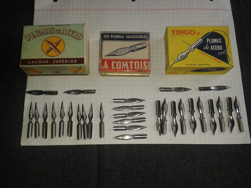 30 Plumas Surtidas Yingo Dorda La Camtoise Caligrafía Año'40