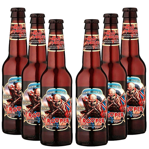 Pack 06 Cervejas Trooper Iron Maiden 330ml - Inglaterra 