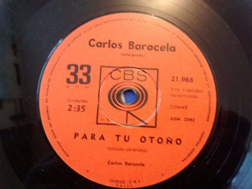 Vinilo Singlede Carlos Barocela - Para Tu Otoño ( F33