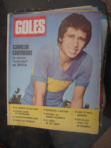 Revista Goles 1306 22/1/74 Garcia Cambon Poster: Reutemann