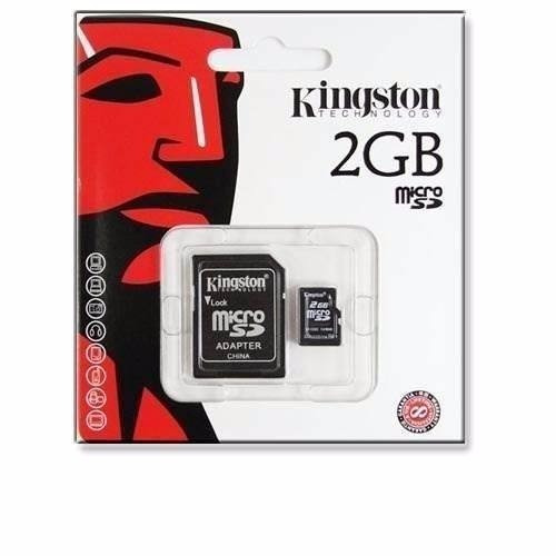 Cartão De Memória Micro Sd Kingston 2gb 2 Gb Com Adaptador