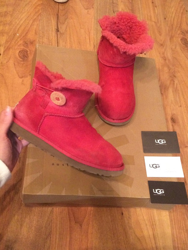 Botas Ugg Bailey Button Rosa Coral Obscuro Originales!!