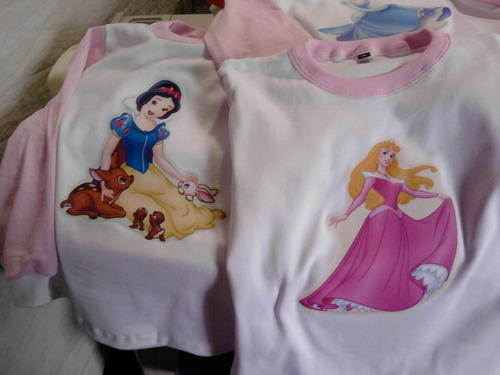 Pijamas Niñas - Princesas -invierno T6-8
