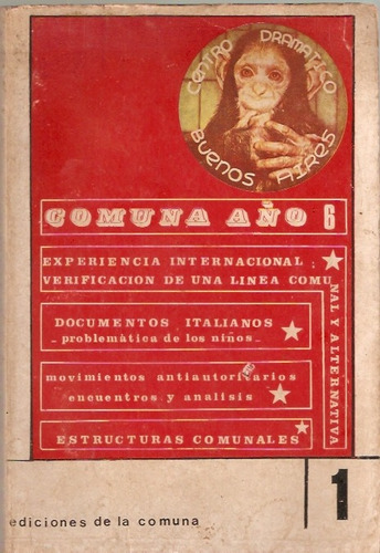 Revista Comuna Año 6  Numero 1 Centro Dramatico Buenos Aires