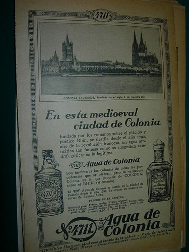 Publicidad Antigua Clipping Agua De Colonia 4711 Ciudad