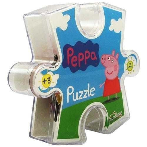 Puzzle Peppa Pig Caja Con Forma Ficha 12 Piezas +3 Años