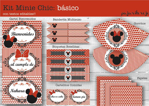 Kit Minnie Chic Rojo