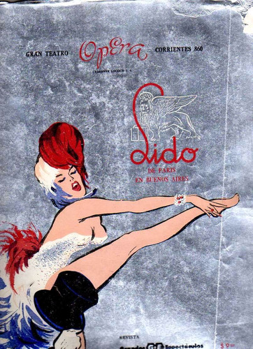 Programa Lido De Paris En Buenos Aires Teatro Opera Año 1955