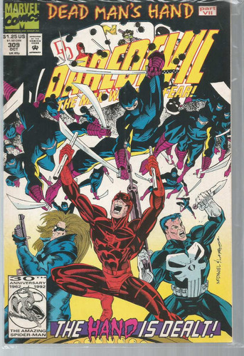 Daredevil N° 309 - Em Inglês - Editora Marvel - Formato 16 X 21 - Capa Mole - 1992 - Bonellihq Cx445 G23
