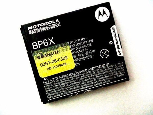 Bateria Motorola Bp6x Mb501 Xt316 Xt317 Xt389 Xt390