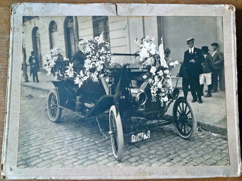 Antigua Fotografia Lanzamiento Auto Ford T En Uruguay 1914