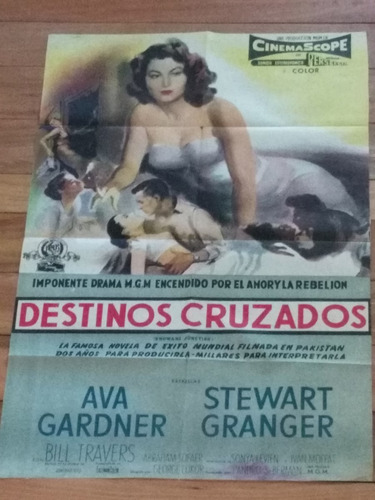 Póster Afiche Cine Destino Cruzados Ava Gardner Original