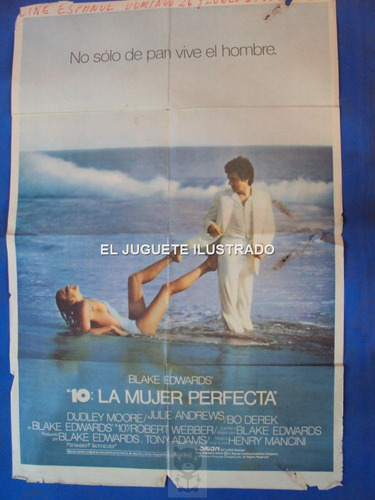 10: Mujer Perfecta Edwards 1979 Bo Derek Afiche Cine Antiguo