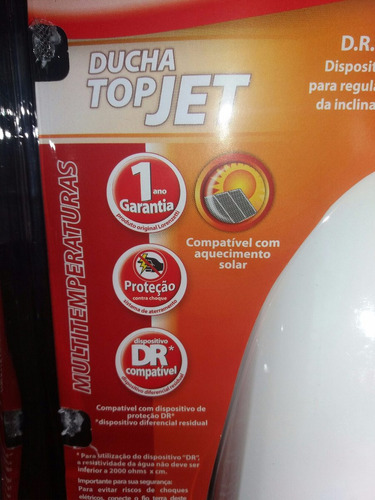 Imagem 5 de 6 de Ducha Chuveiro Lorenzetti Top Jet Multi 220v 7500w Quente