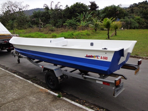Barco Bote Lancha Fibra 5,60 Console Artsol 40 Anos Fabrica