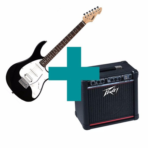 Combo Peavey Guitarra Raptor Plus Exp Black + Amplificador