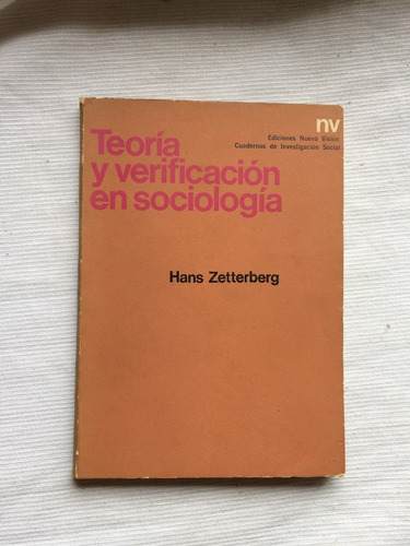 Teoria Y Verificacion En Sociologia Hans Zetterberg