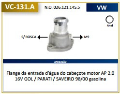 Flange Cabeçote Gol Santana Saveiro Parati Voyage 0261211452