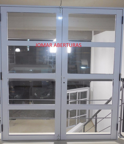 Portón Puerta Doble Aluminio 160 X 200