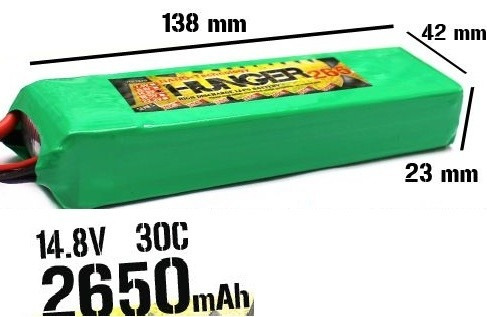 Bateria Lipo 2650mah 4s 30c Max 60c 14.8v Nano Tech