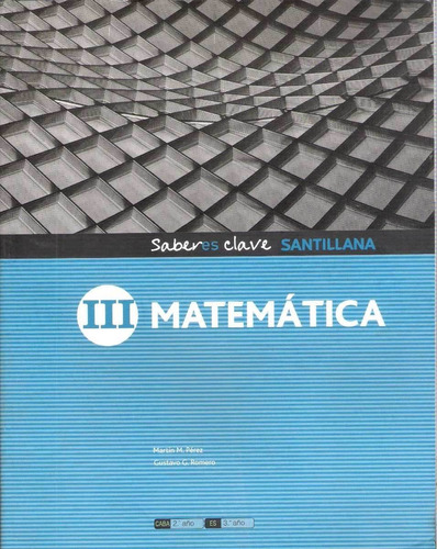 Matemática 3 Saberes Clave - Ed. Santillana