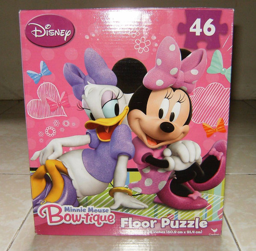 Rompecabezas Gigante Doble Piso Tren Abecedario Minnie Mouse