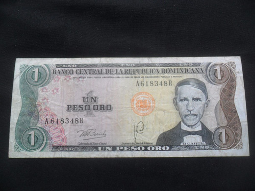 Billete República Dominicana 1 Peso Oro