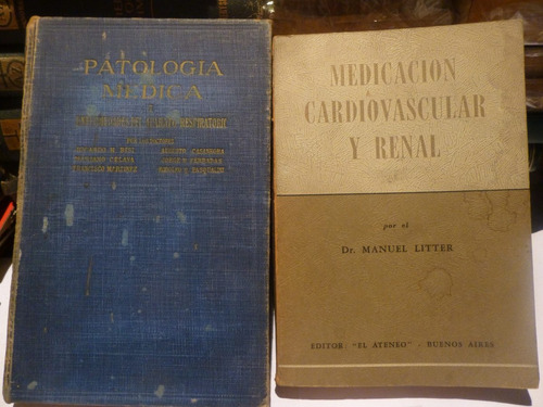 Lote X2 Libros Medicina, Patologia Medica/ Medicac Cardiovas