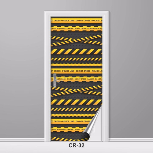 Adesivo Para Porta Proibido Ultrapassar Decorativa Cr-32