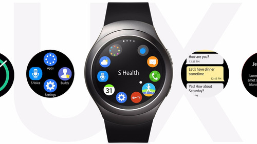 Smartwatch Samsung Galaxy Gear Reloj S2 Color Negro Smr730v