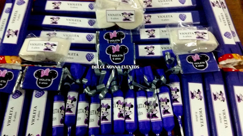 Candy Bar Minnie En Violeta - 10 Chicos/60 Golosinas!!