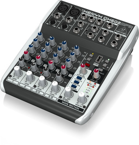 Behringer Qx602 Mp3 Mezcladora 6 Canales Reproductor Mp3