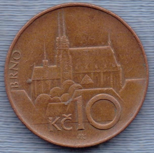 Republica Checa 10 Korun 1995 * Catedral De Brno *