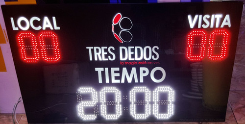Imagen 4 de 9 de Tablero Electrónico Led Cancha Fútbol 5 Interior O Exterior